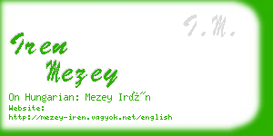 iren mezey business card